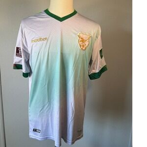 Bolivia National Team Soccer Jersey FIFA Living Football Men XL White Green